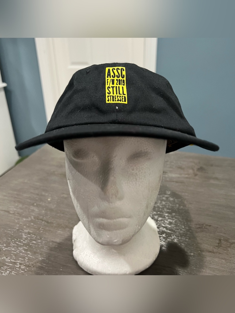 ASSC FW19 Still Stressed Unstructured Hat One Size Black NWT